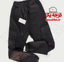 شلوار اسلش جین 6 جیب دودی مچدار