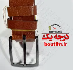 کمربند چرم طبیعی گاومیشی قهوه ای