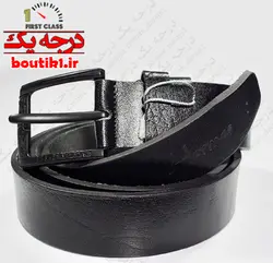 کمربند چرم طبیعی گاومیشی مشکی