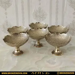 هفت سین برنزی هندی مدل طاووس سایز بزرگ کد ۴۱۰۹
