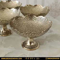 هفت سین برنزی هندی مدل طاووس سایز بزرگ کد ۴۱۰۹
