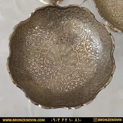 هفت سین برنزی هندی مدل طاووس سایز بزرگ کد ۴۱۰۹