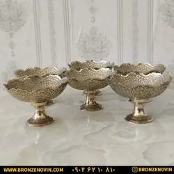 هفت سین برنزی هندی مدل طاووس سایز بزرگ کد ۴۱۰۹