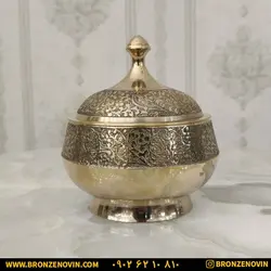 قیمت شکلات خوری برنز برنجی هندی مدل طاووس | برنز نوین