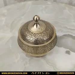 قیمت شکلات خوری برنز برنجی هندی مدل طاووس | برنز نوین