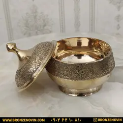 قیمت شکلات خوری برنز برنجی هندی مدل طاووس | برنز نوین