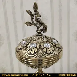 قیمت شکلات خوری برنز برنجی مدل آفتابگردان پایه فرشته