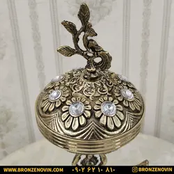 قیمت شکلات خوری برنز برنجی مدل آفتابگردان پایه فرشته