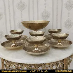 قیمت ست و سرویس پذیرایی 13 پارچه برنجی برنزی هندی| برنز نوین