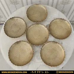 قیمت پیش دستی برنجی برنزی هندی مدل لبه هشتی | برنز نوین