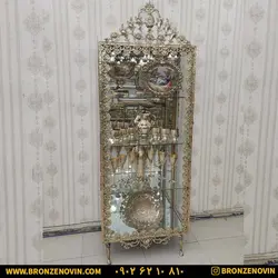 خرید و قیمت بوفه برنز برنجی گل رز تخت 70 سانتی متری مستطیلی