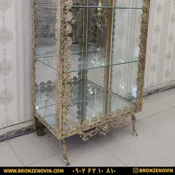 خرید و قیمت بوفه برنز برنجی گل رز تخت 70 سانتی متری مستطیلی