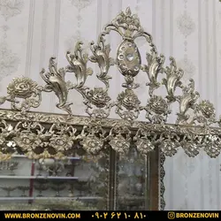 خرید و قیمت بوفه برنز برنجی گل رز تخت 70 سانتی متری مستطیلی