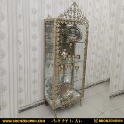 خرید و قیمت بوفه برنز برنجی گل رز تخت 70 سانتی متری مستطیلی