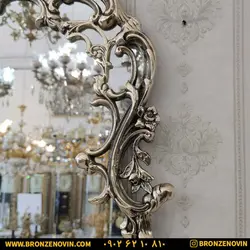 خرید و قیمت آینه شمعدان برنز و کنسول برنجی مدل نسیم