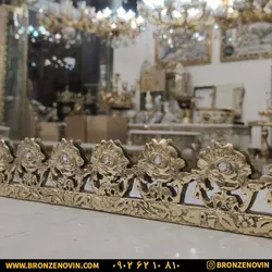 خرید و قیمت آینه شمعدان برنز و کنسول برنجی مدل گل رز بزرگ