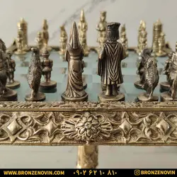 قیمت شطرنج برنز برنجی پایه دار کنار سالنی سنگین پر کار