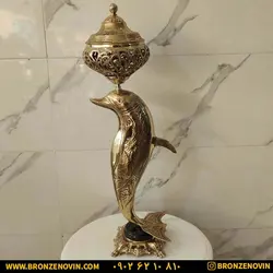 قیمت شکلات خوری برنز برنجی مدل دلفین | برنز نوین