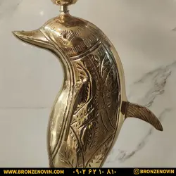 قیمت شکلات خوری برنز برنجی مدل دلفین | برنز نوین