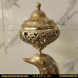 قیمت شکلات خوری برنز برنجی مدل دلفین | برنز نوین