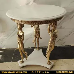 قیمت میز تلفن برنز و میز خاطره برنجی مدل 3 پسر بچه قطر 60