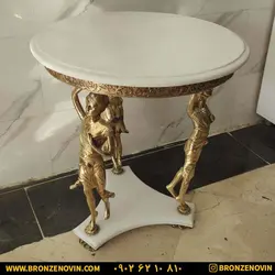قیمت میز تلفن برنز و میز خاطره برنجی مدل 3 پسر بچه قطر 60