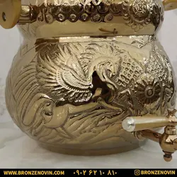 قیمت کتری برنجی رو گازی 6 لیتری مدل اسب بالدار و قوری