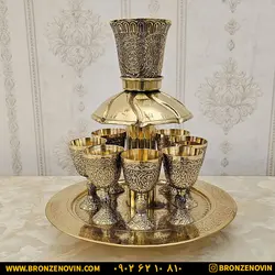 قیمت استند و جام گیلاس خوری برنزی برنجی هندی پیک میجر برنجی