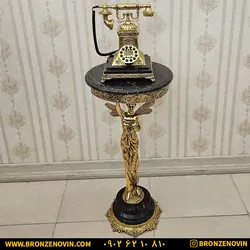 قیمت تلفن ایستاده کنار سالنی پایه دار برنزی برنجی بانو جدید