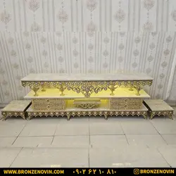 قیمت میز تلویزیون برنز دو متری ست جا باندی برنزی آفتابگردان