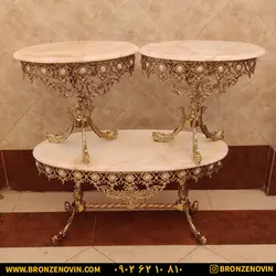 خرید و قیمت جلو مبلی برنز و میز عسلی گل آفتابگردان پایه ماهی