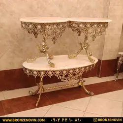 خرید و قیمت جلو مبلی برنز و میز عسلی گل آفتابگردان پایه ماهی