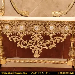 خرید و قیمت جلو مبلی برنز و میز عسلی گل آفتابگردان پایه ماهی