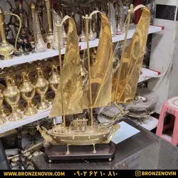 خرید و قیمت مجسمه کشتی برنجی دکوری هندی سایز بزرگ |برنز نوین