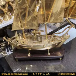 خرید و قیمت مجسمه کشتی برنجی دکوری هندی سایز بزرگ |برنز نوین