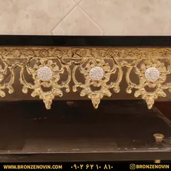 خرید و قیمت میز تلویزیون برنز 4 تاج گل آفتابگردان |برنز نوین