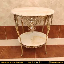 میز تلفن برنز (برنجی) قطر 60 با قیمت فوق العاده و ضمانت کتبی