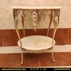 میز تلفن برنز (برنجی) قطر 60 با قیمت فوق العاده و ضمانت کتبی
