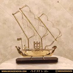 خرید و قیمت مجسمه کشتی برنجی دکوری هندی سایز 3 |برنز نوین