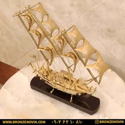 خرید و قیمت مجسمه کشتی برنجی دکوری هندی سایز 3 |برنز نوین
