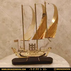 خرید و قیمت مجسمه کشتی برنجی دکوری هندی سایز بزرگ |برنز نوین