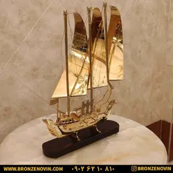 خرید و قیمت مجسمه کشتی برنجی دکوری هندی سایز بزرگ |برنز نوین