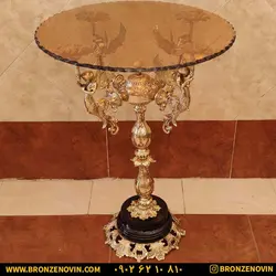 میز خاطره برنز (برنجی) مدل 4 فرشته پایه سنگی با ضمانت نامه
