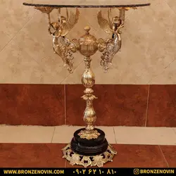 میز خاطره برنز (برنجی) مدل 4 فرشته پایه سنگی با ضمانت نامه