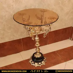 میز خاطره برنز (برنجی) مدل 4 فرشته پایه سنگی با ضمانت نامه