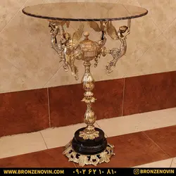 میز خاطره برنز (برنجی) مدل 4 فرشته پایه سنگی با ضمانت نامه