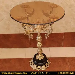 میز خاطره برنز (برنجی) مدل 4 فرشته پایه سنگی با ضمانت نامه