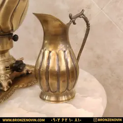 خرید و قیمت سماور برنجی گازی 6 لیتری با سرویس | برنز نوین