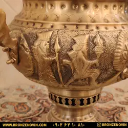 خرید و قیمت سماور زغالی برنجی هخامنش 8 لیتری | برنز نوین