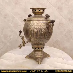 خرید و قیمت سماور زغالی برنجی 6 لیتری | برنز نوین